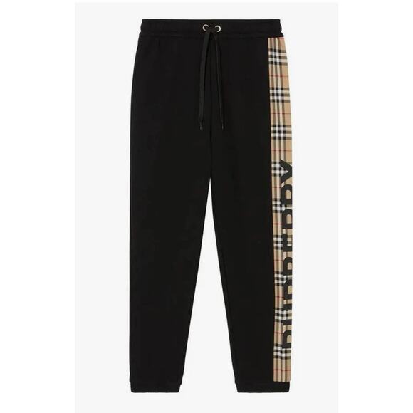 Burberry RAINE Vintage Check Panel Track Pant Sweatpants - Picture 1 of 11